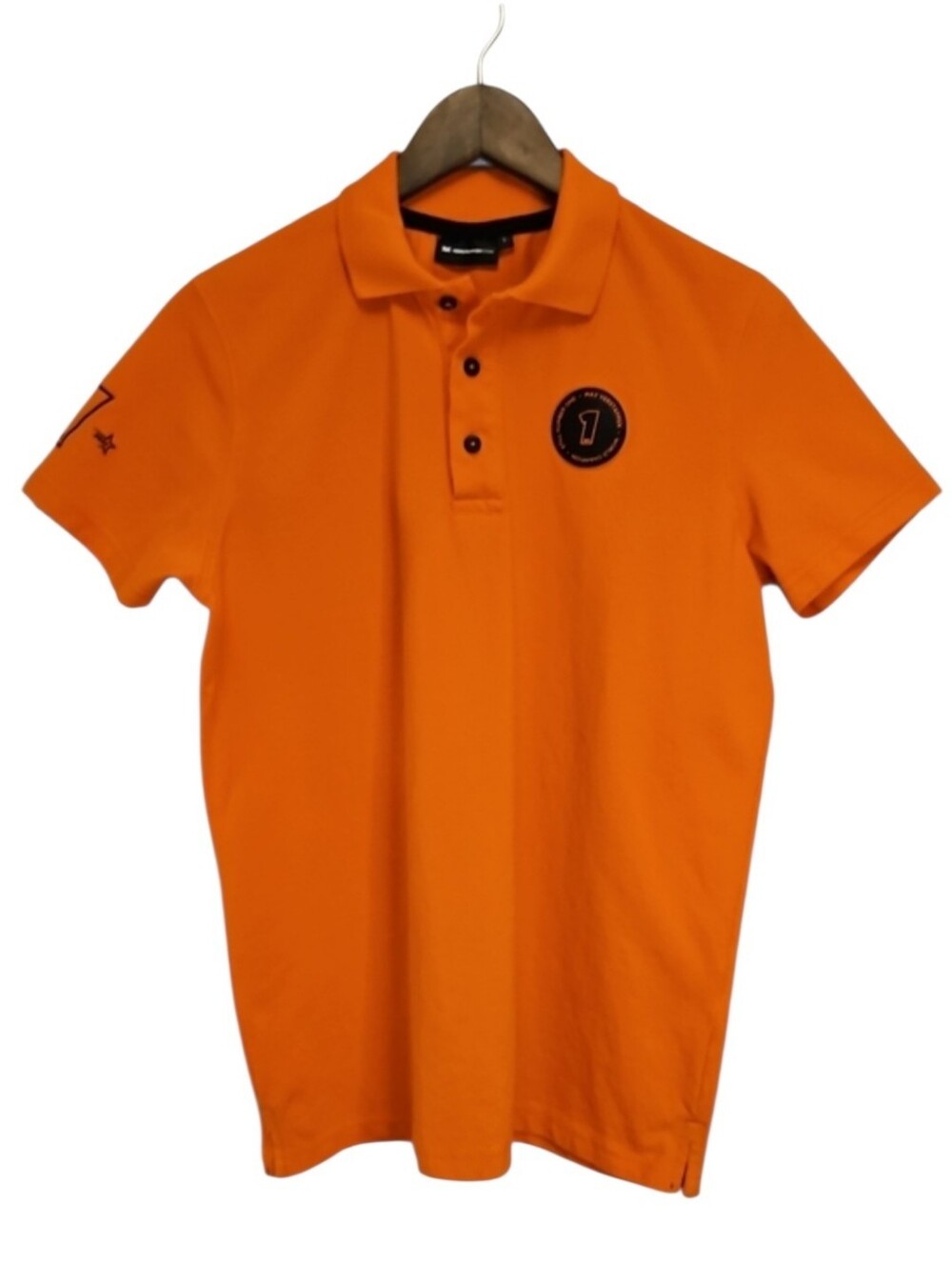 Max Verstappen F1 Orange/Black Polo Shirt Size Large